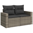 vidaXL 6 Piece Steel Patio Sofa Set in Gray