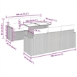 vidaXL 7 Piece Steel Sofa Set in Gray