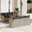 vidaXL 7 Piece Steel Sofa Set in Gray