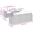 vidaXL 7 Piece Steel Sofa Set in Gray