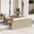 vidaXL Steel Sofa Set in Beige