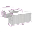 vidaXL Steel Sofa Set in Beige