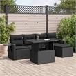 vidaXL 6 Piece Steel Sofa Set in Black