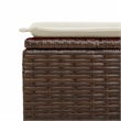 vidaXL 6 Piece Steel Sofa Set in White/Brown/Cream