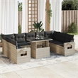 vidaXL 10 Piece Sofa Set in Gray