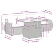 vidaXL 5 Piece Poly Rattan Small Sofa Set in Gray/Beige