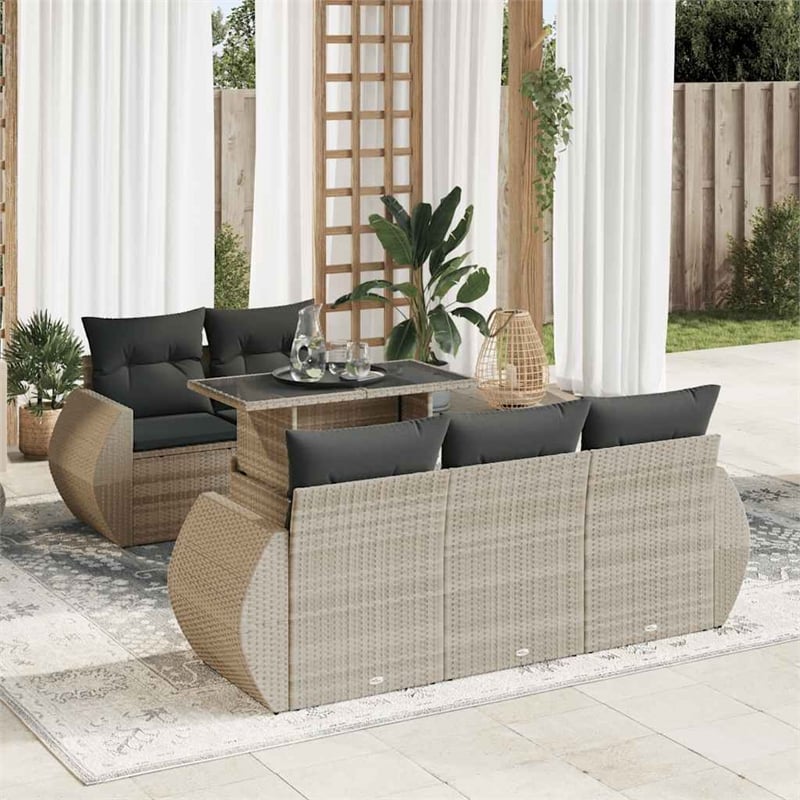 vidaXL Steel Sofa Set in Gray