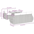 vidaXL Steel Sofa Set in Gray