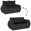 vidaXL 6 Piece Sofa Set in Black/White/Cream