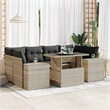vidaXL 7 Piece Poly Rattan Sofa Set in Gray