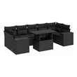 vidaXL 8 Piece Sofa Set in Black