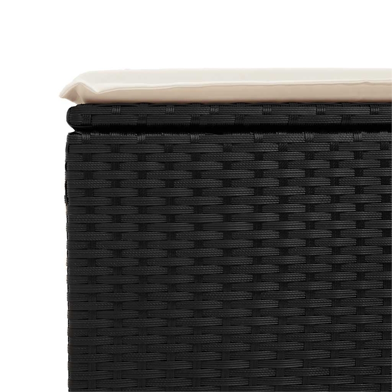 vidaXL 6 Piece Poly Rattan Sofa Set in Black/White/Cream