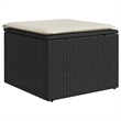 vidaXL 6 Piece Poly Rattan Sofa Set in Black/White/Cream