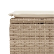 vidaXL 6 Piece Poly Rattan Sofa Set in White/Cream/Beige