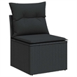 vidaXL 5 Piece Poly Rattan Sofa Set in Black