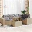vidaXL 6 Piece Sofa Set in Gray/Beige
