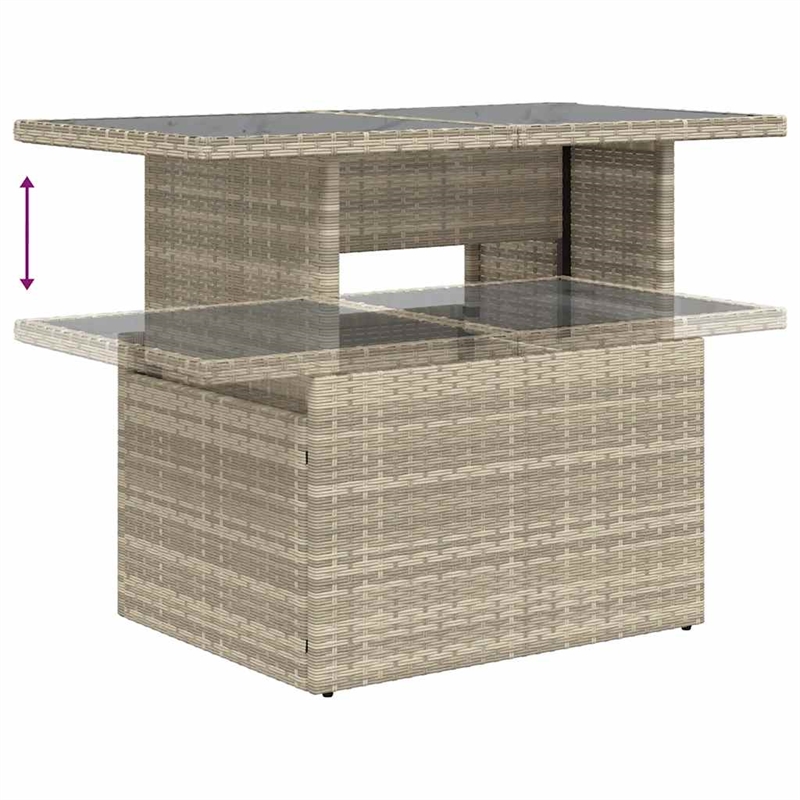 vidaXL 6 Piece Poly Rattan Sofa Set in Gray