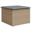 vidaXL 7 Piece Poly Rattan Sofa Set in Gray/Beige