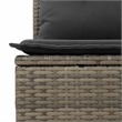 vidaXL 7 Piece Poly Rattan Sofa Set in Gray