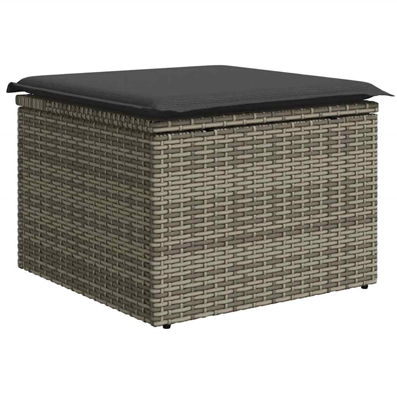 vidaXL 7 Piece Poly Rattan Sofa Set in Gray