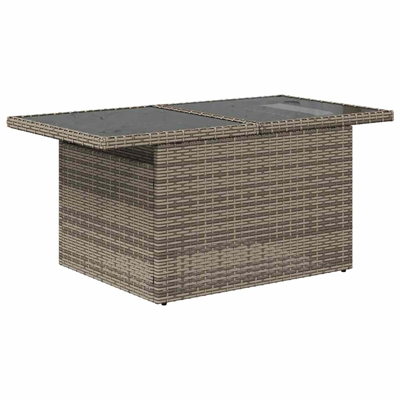 vidaXL 7 Piece Poly Rattan Sofa Set in Gray