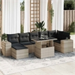 vidaXL 8 Piece Steel Sofa Set in Gray