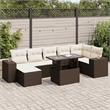 vidaXL 8 Piece Poly Rattan Sofa Set in Brown