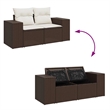 vidaXL 8 Piece Poly Rattan Sofa Set in Brown