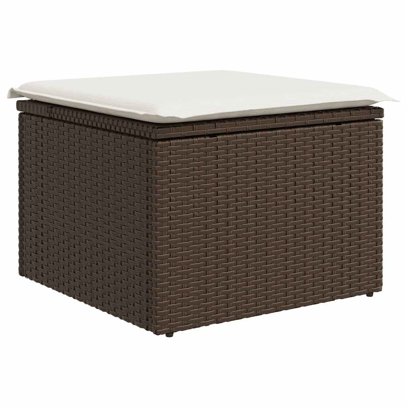 vidaXL 8 Piece Poly Rattan Sofa Set in Brown