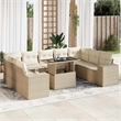 vidaXL 10 Piece Sofa Set in Beige