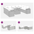 vidaXL 10 Piece Sofa Set in Gray/Beige
