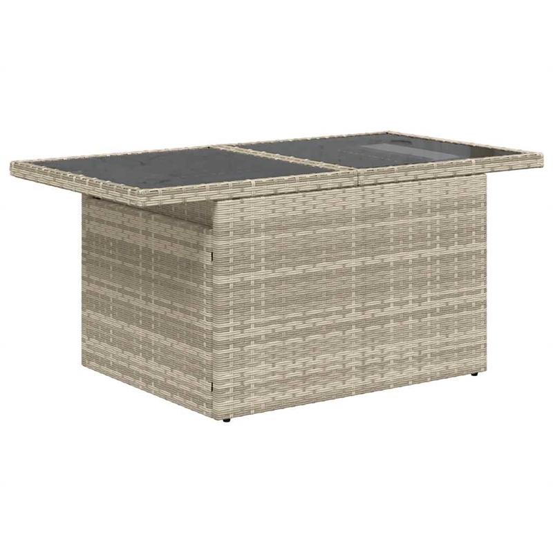 vidaXL 10 Piece Poly Rattan Sofa Set in Gray