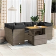 vidaXL Poly Rattan Sofa Set in Gray