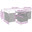 vidaXL Poly Rattan Sofa Set in Gray