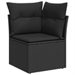 vidaXL 6 Piece Poly Rattan Sofa Set in Black