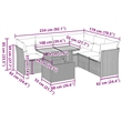 vidaXL Solid Acacia Wood Sofa Set in Gray/Beige