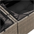 vidaXL 5 Piece Poly Rattan Sofa Set in Gray