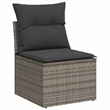 vidaXL 5 Piece Poly Rattan Sofa Set in Gray
