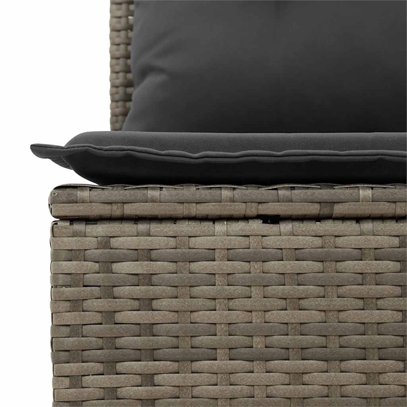 vidaXL 5 Piece Poly Rattan Sofa Set in Gray