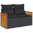 vidaXL 7 Piece Sofa Set in Black