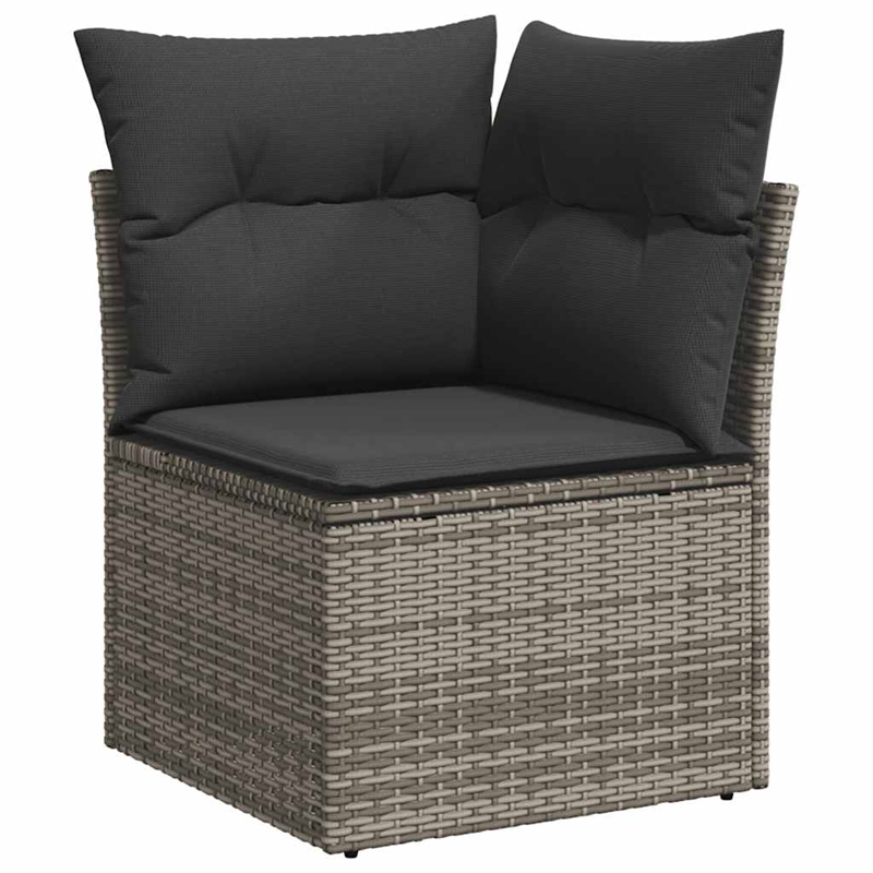 vidaXL 8 Piece Poly Rattan Sofa Set in Gray