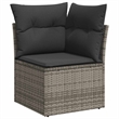 vidaXL 8 Piece Poly Rattan Sofa Set in Gray