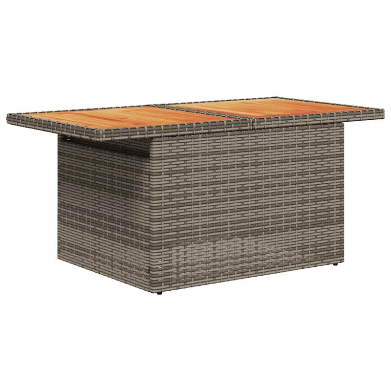 vidaXL 7 Piece Solid Acacia Wood Sofa Set in Gray