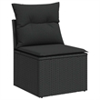 vidaXL 6 Piece Poly Rattan Sofa Set in Black