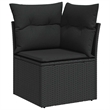 vidaXL 6 Piece Poly Rattan Sofa Set in Black