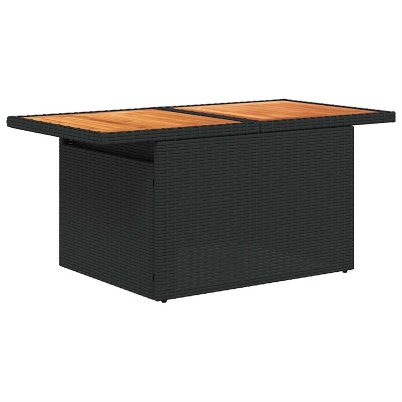 vidaXL 6 Piece Poly Rattan Sofa Set in Black
