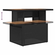 vidaXL 6 Piece Poly Rattan Sofa Set in Black