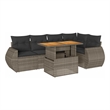 vidaXL 6 Piece Steel Sofa Set in Gray