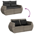 vidaXL 7 Piece Solid Acacia Wood Sofa Set in Gray
