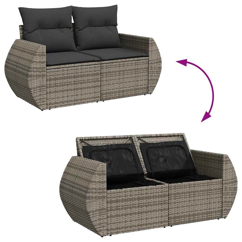 vidaXL 7 Piece Sofa Set in Gray